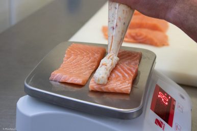 Préparation du saumon